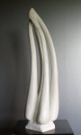 white organic form - Thassos Marmor - H 76cm